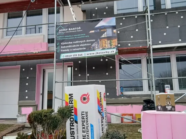 Zateplenie rodinného domu, fasáda, hydroizolácia balkóna, obklad balkóna – fotka 2