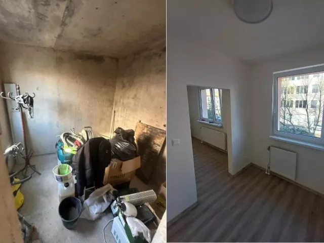 Práce pred a po
